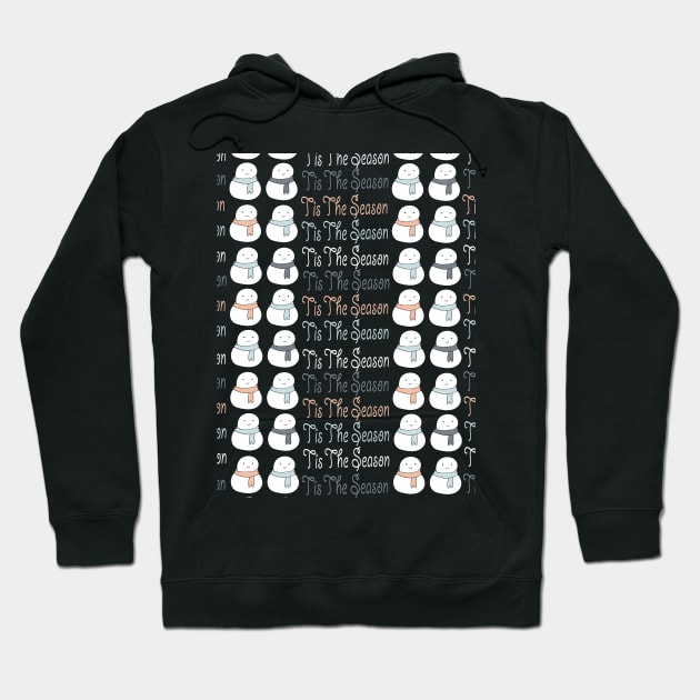 Snowman Tis the Season Pattern Hoodie by Day81